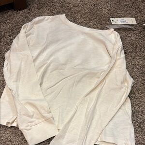 Cream Long Sleeve Top